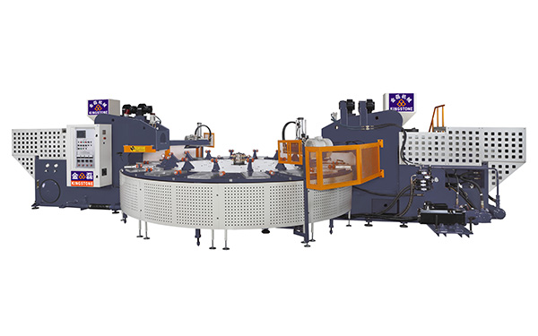 全自動(dòng)圓盤(pán)式三色EVA冷胚射出成型機(jī) 全自動(dòng)圓盤(pán)式三色EVA冷胚射出成型機(jī)